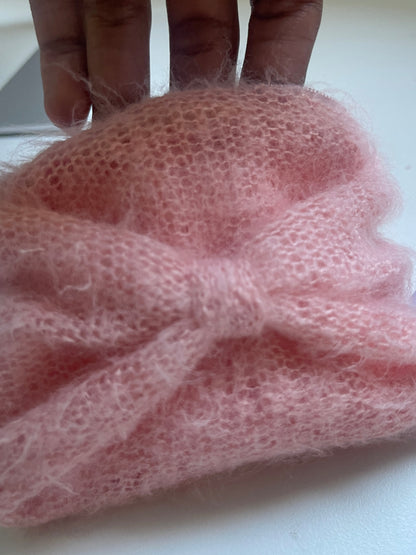 Fluffy Bow Makeup Pouch