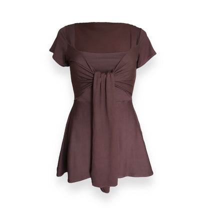 Zerah Wrap Short Sleeve Blouse