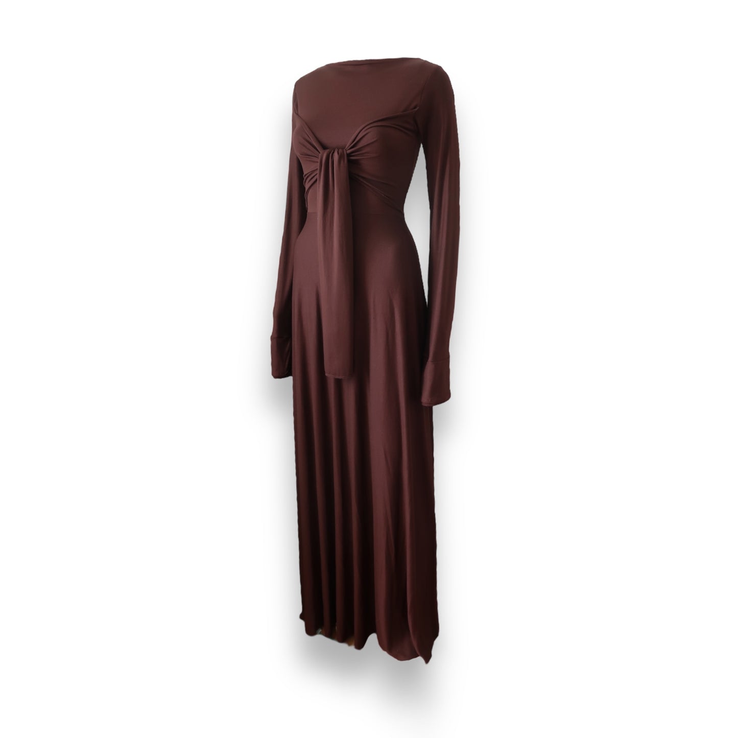 Zerah Wrap Boat Neck Maxi Dress