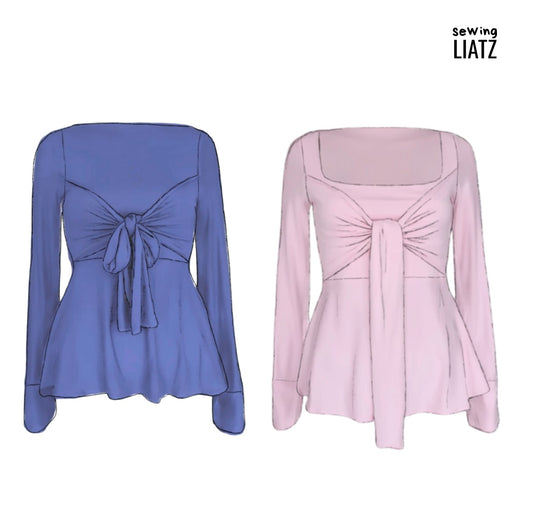 Zerah Wrap Blouse Sewing Pattern