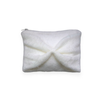 Fluffy Bow Makeup Pouch